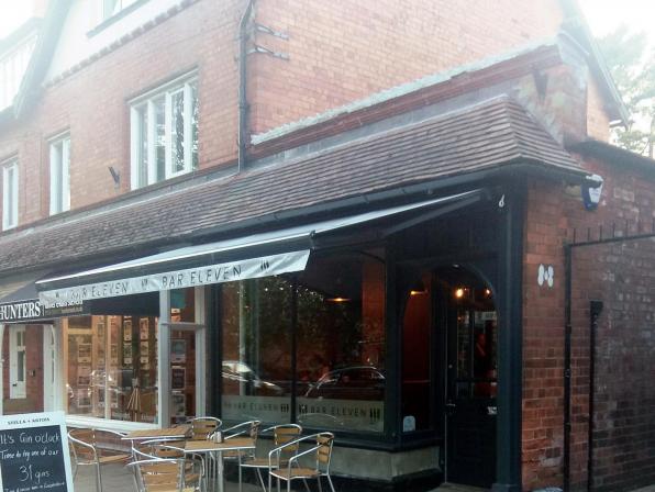 The genuine exterior of Bar Eleven on The Broadway in Woodhall Spa