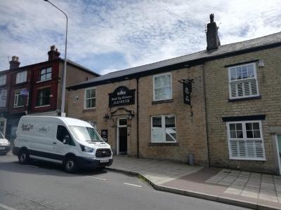 Front View with Brewery Van