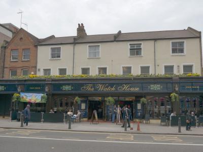 The street façade